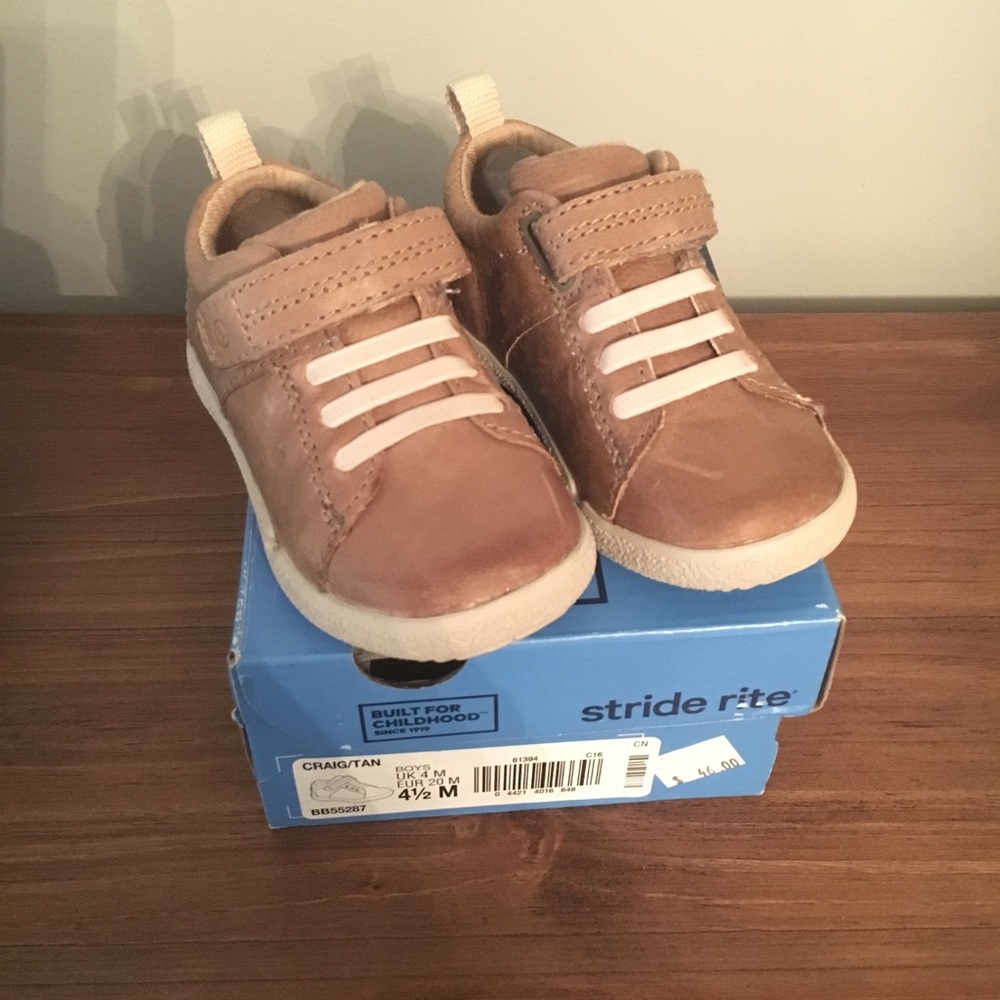 Stride Rite BN Craig/Tan Boys Sneakers